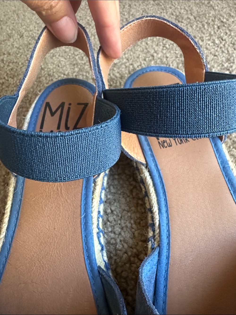 Miz Mooz Blue Leather Espadrille Sandals SZ EU 41 US 10 - Picture 6 of 8